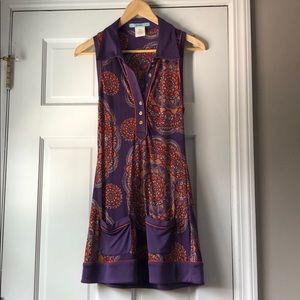 Mini dress with collar